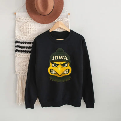 Iowa Football Sweatshirt, Retro Sports Fan Shirt, Trendy Game Day Gift Tee, Iowa Mascot Sweatshirt, Iowa Football Fan Shirt