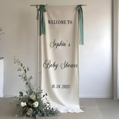 Custom Baby Shower Fabric Banners, Baby in Shower Welcome Signs, Baby Shower Fabric Signs, Baby Shower Welcome Signs, Oh Baby Welcome Signs