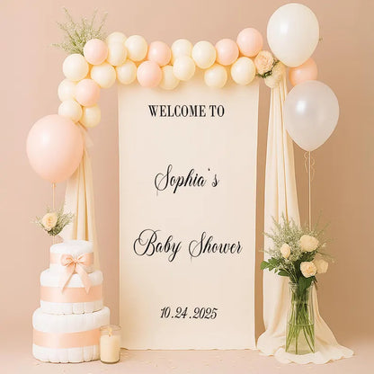 Custom Baby Shower Fabric Banners, Baby in Shower Welcome Signs, Baby Shower Fabric Signs, Baby Shower Welcome Signs, Oh Baby Welcome Signs