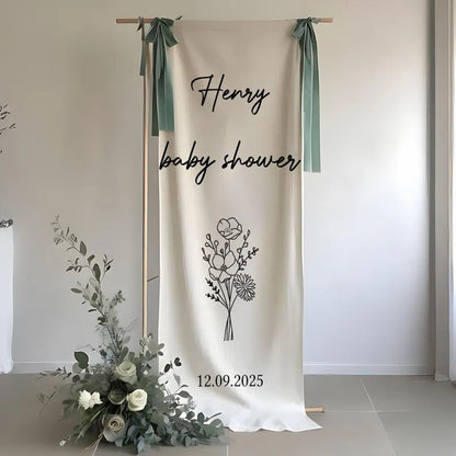 Custom Baby Shower Sign, Personalized Party Baby Shower Sign, Fabric Baby Shower Sign, Hello Baby Sign, Baby Shower Decor, Baby Shower Sign