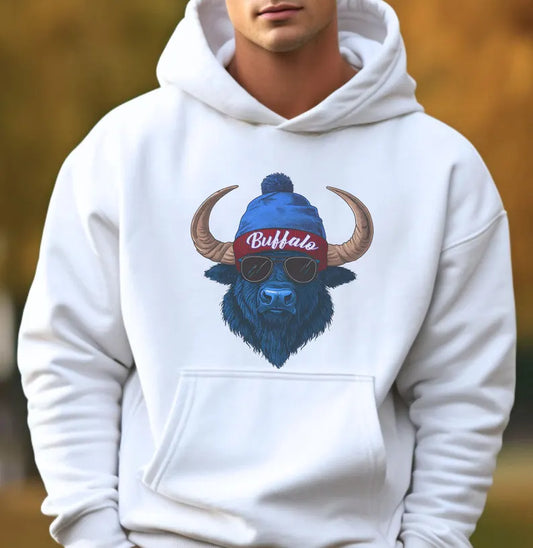 Buffalo Football Sweatshirt, Retro Sports Fan Shirt, Trendy Game Day Gift Tee, Buffalo Mascot Sweatshirt, Buffalo Football Fan Shirt