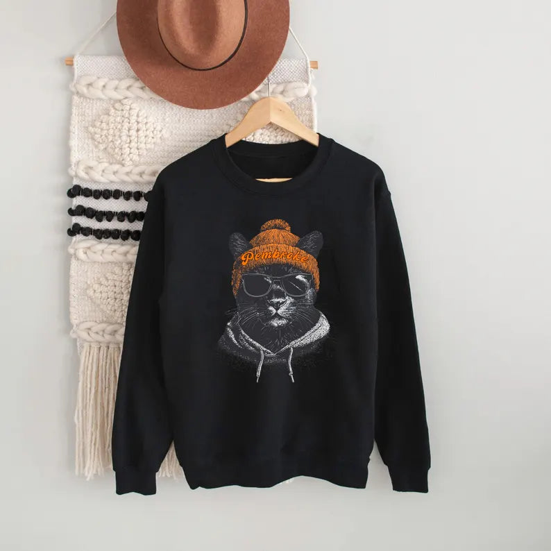 Pembroke Panther Football Sweatshirt, Retro Sports Fan Shirt, Pembroke Mascot Sweatshirt, Trendy Game Day Gift Tee, Pembroke School Fan Shirt