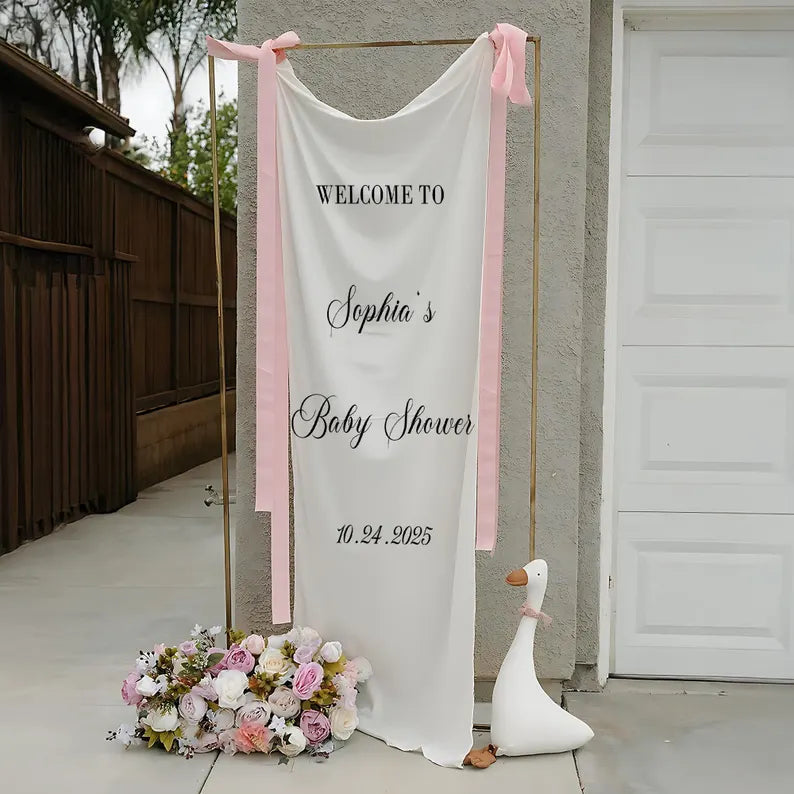 Custom Baby Shower Fabric Banners, Baby in Shower Welcome Signs, Baby Shower Fabric Signs, Baby Shower Welcome Signs, Oh Baby Welcome Signs