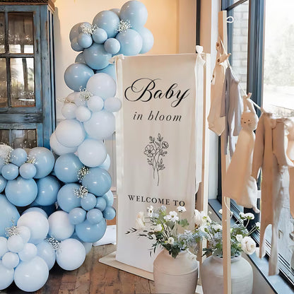 Personalized Fabric Baby Shower Sign, Baby in Bloom Welcome Sign, Custom Baby Shower Sign, Welcome Sign for Baby Shower, Baby Shower Decor