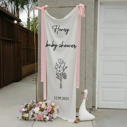 Custom Baby Shower Sign, Personalized Party Baby Shower Sign, Fabric Baby Shower Sign, Hello Baby Sign, Baby Shower Decor, Baby Shower Sign