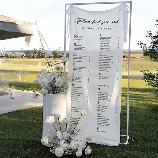 Personalized Wedding Chart, Wedding Seating Chart Sign, Custom Alphabetical Guest List Banner, Please Find Your Seat Sign, Reception Decor