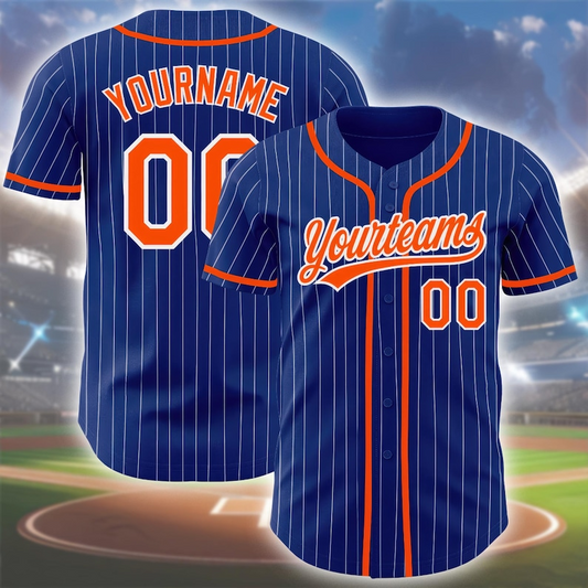 Custom Pinstripe Baseball Jersey with Name and Number – Personalized Team Uniform Shirt, Multiple Colors Sports Fan Gift for Men and Women