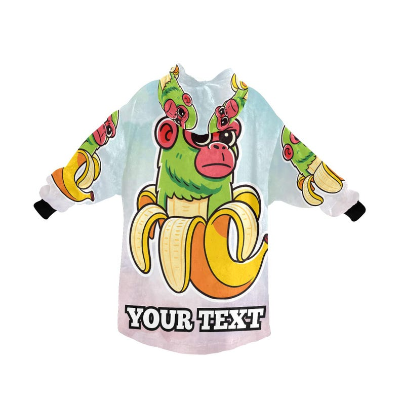 Chimpanzini Bananini Kids Hoodie Blanket Hooded Blankets Brainrot Personalized Gift