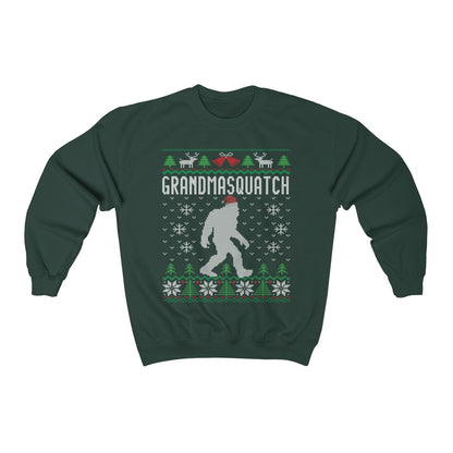 Matching Family Ugly Christmas For Grandma Santa Hat Sasquatch Shirt Xmas Bigfoot Sweatshirt Unisex Heavy Blend Crewne