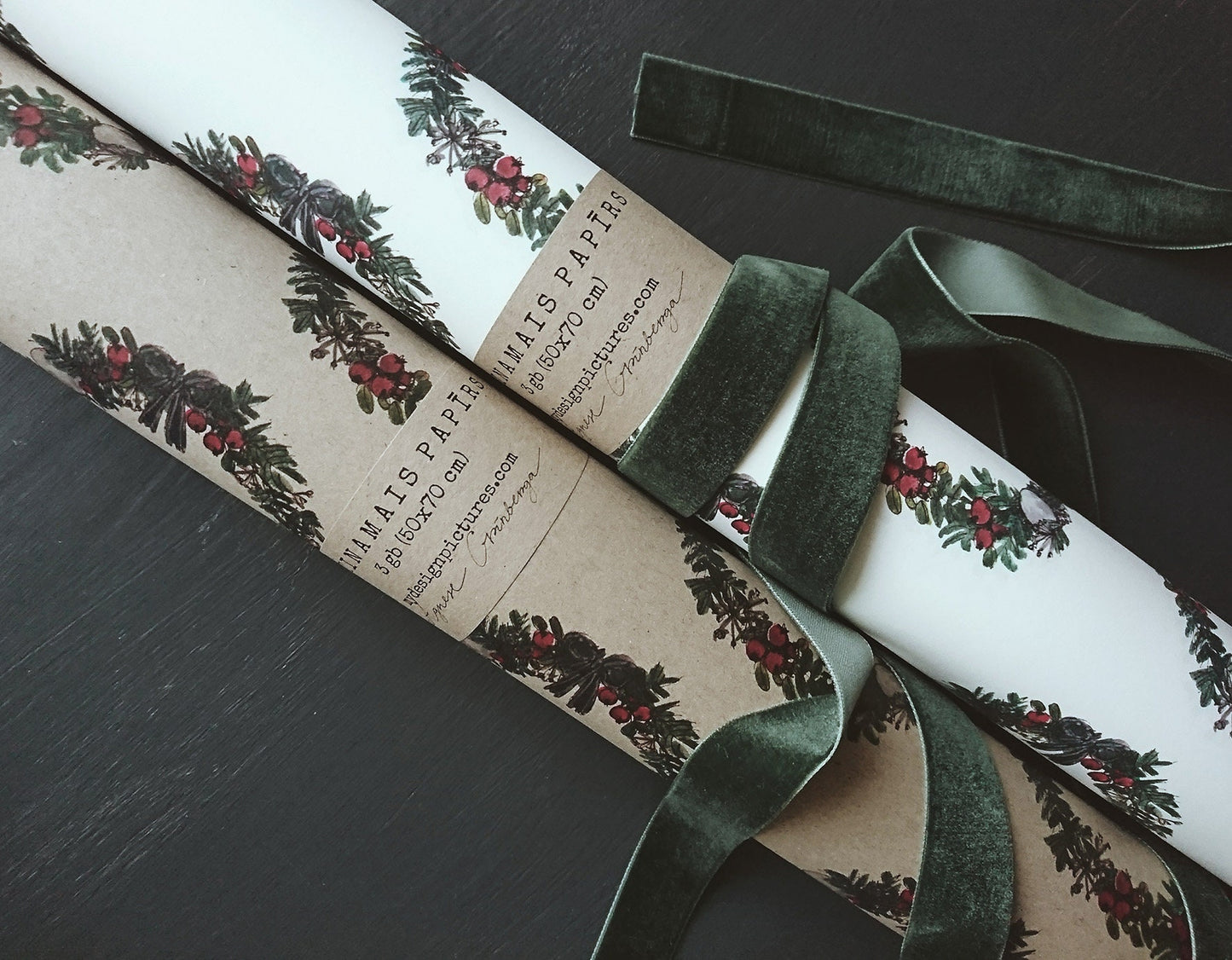 Christmas Wreath Wrapping paper, Christmas Gift Wrap, Rustic Christmas Wrap, Watercolour Christmas Gift Warp, Xmas Wrapping paper, gift