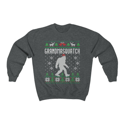 Matching Family Ugly Christmas For Grandma Santa Hat Sasquatch Shirt Xmas Bigfoot Sweatshirt Unisex Heavy Blend Crewne