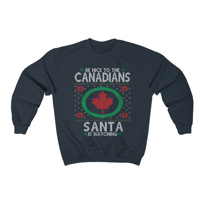 Canada Maple Leaf Funny Ugly Christmas For Canadian Santa Shirt Xmas Gift Present Holiday Party Unisex Heavy Blend Cr
