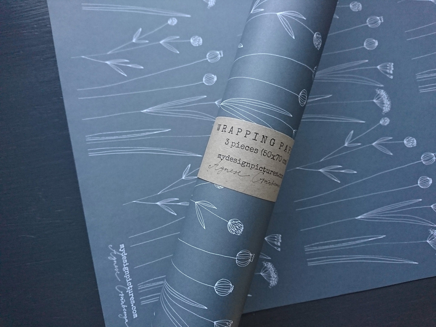 Graphical Wrapping paper,Gift Wrap, Rustic Wrapping, Floral Gift Warp, Wrapping paper, gift paper, floral wrapping paper, natural paper