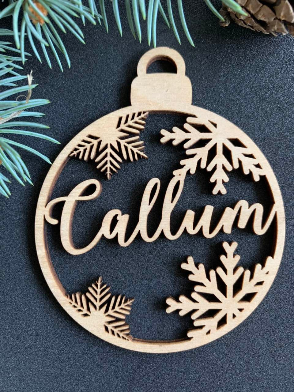 Personalized Christmas Ornaments personalized Custom bauble laser cut names CHRISTMAS gift