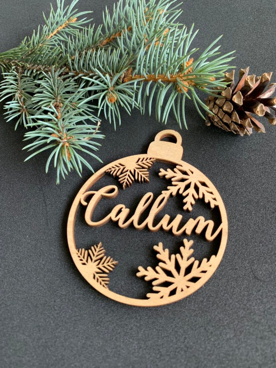Personalized Christmas Ornaments personalized Custom bauble laser cut names CHRISTMAS gift
