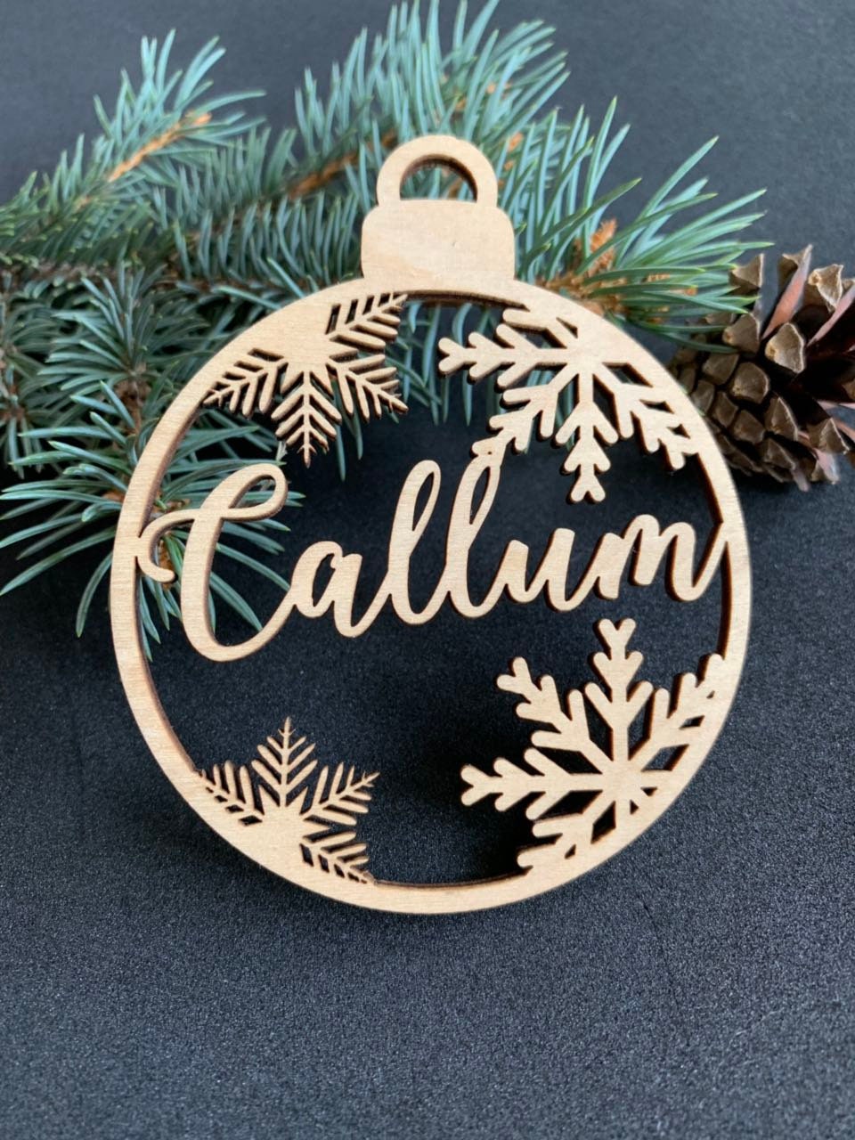 Personalized Christmas Ornaments personalized Custom bauble laser cut names CHRISTMAS gift