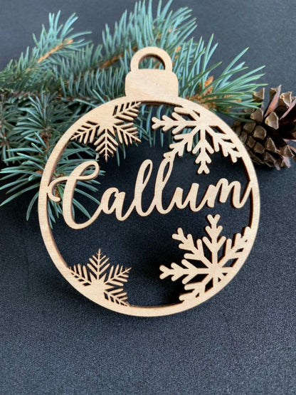 Personalized Christmas Ornaments personalized Custom bauble laser cut names CHRISTMAS gift