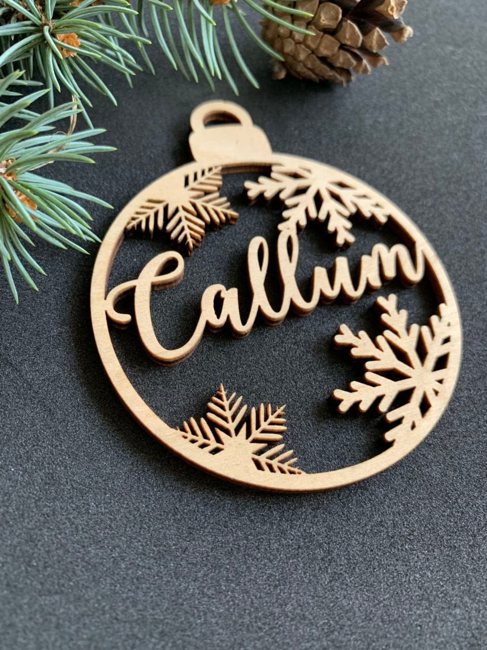 Personalized Christmas Ornaments personalized Custom bauble laser cut names CHRISTMAS gift