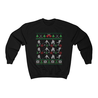 Ice Hockey Players Positions Ugly Christmas Sweatshirt | Funny Hockey Fan Shirt | Hockey Lover Gift | Hockey Team & Coach