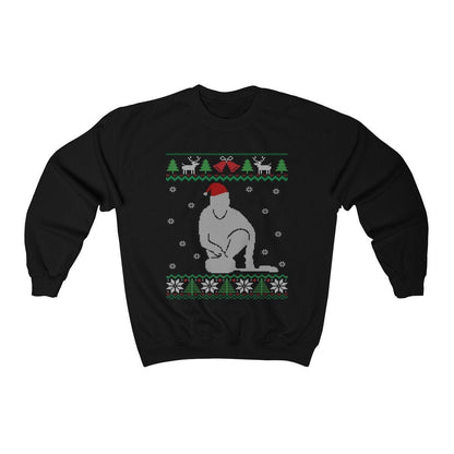 Curling Santa Ugly Christmas Sweatshirt | Funny Curler Gift | Curling Team Shirt | Curling Fan Shirt