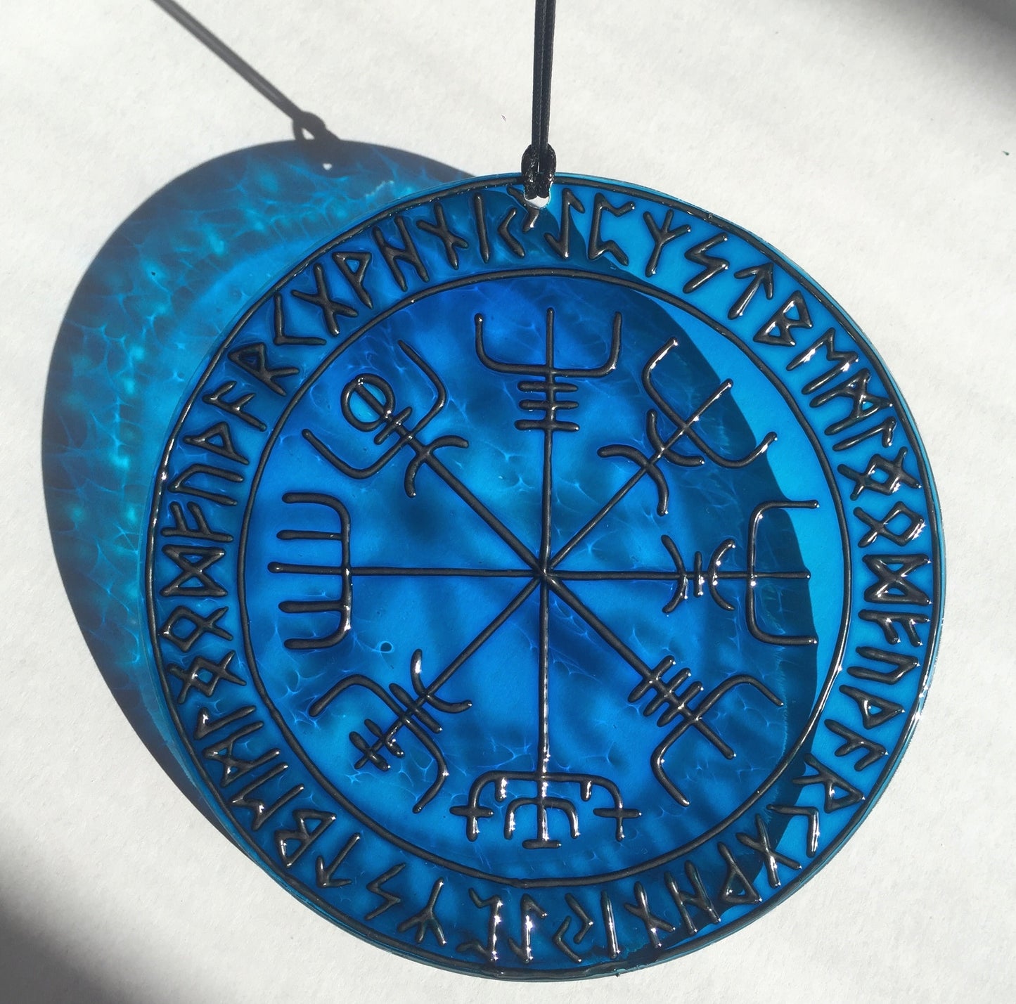 Vegvisir Viking Compass Runes Shield Gifts Wall art decor Suncatcher for window