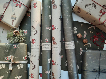 Graphical Wrapping paper,Gift Wrap, Rustic Wrapping, Floral Gift Warp, Wrapping paper, gift paper, floral wrapping paper, recycled wrapping