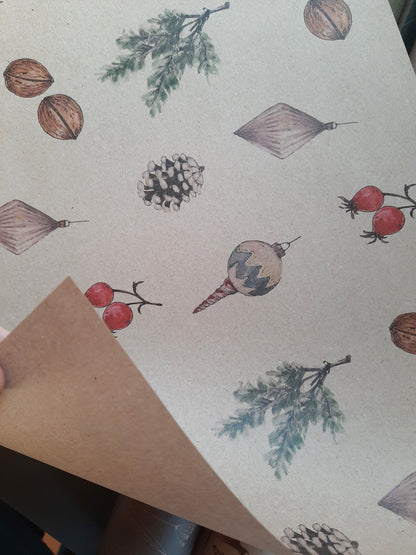 Christmas Wrapping paper, Christmas Gift Wrap, Rustic Christmas Wrap, Graphical Christmas Gift Warp, Xmas Wrapping paper, gift