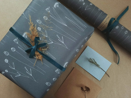 Graphical Wrapping paper,Gift Wrap, Rustic Wrapping, Floral Gift Warp, Wrapping paper, gift paper, floral wrapping paper, natural paper