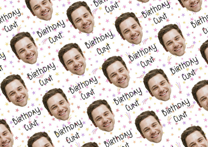 Personalised A3 Birthday Wrapping Paper, Birthday Wanker, Profanity Paper, Custom Gift Wrap, Customised Swearing Wrapping Paper.