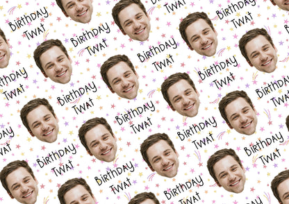 Personalised A3 Birthday Wrapping Paper, Birthday Wanker, Profanity Paper, Custom Gift Wrap, Customised Swearing Wrapping Paper.