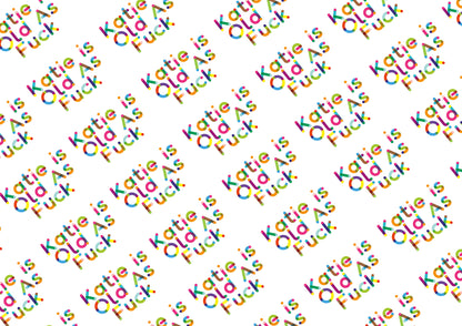 Personalised A3 Birthday Wrapping Paper, Birthday Paper, Profanity Paper, Custom Gift Wrap, Customised Swearing Wrapping Paper, 18+, Adult.
