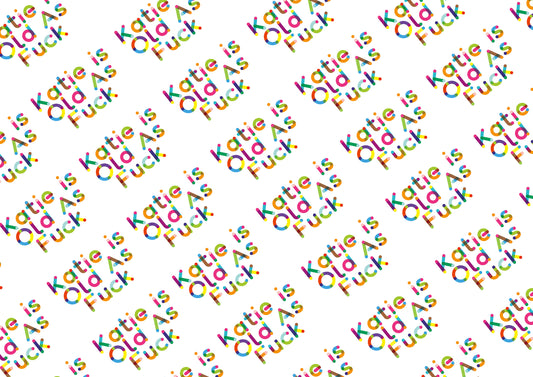 Personalised A3 Birthday Wrapping Paper, Birthday Paper, Profanity Paper, Custom Gift Wrap, Customised Swearing Wrapping Paper, 18+, Adult.
