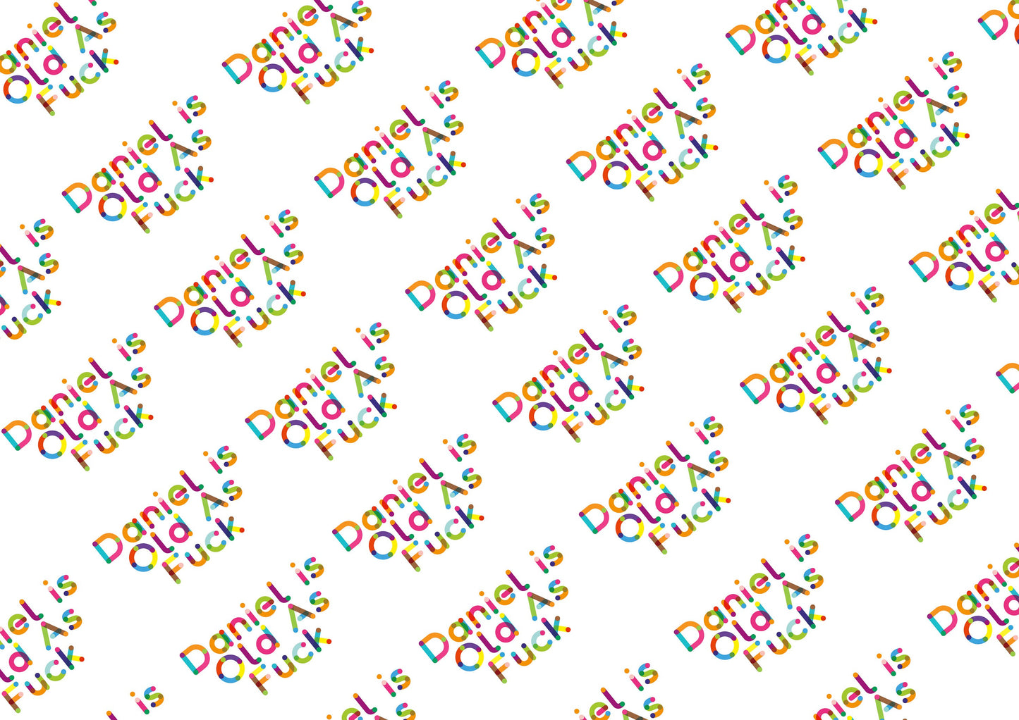 Personalised A3 Birthday Wrapping Paper, Birthday Paper, Profanity Paper, Custom Gift Wrap, Customised Swearing Wrapping Paper, 18+, Adult.