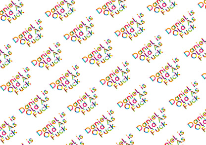 Personalised A3 Birthday Wrapping Paper, Birthday Paper, Profanity Paper, Custom Gift Wrap, Customised Swearing Wrapping Paper, 18+, Adult.