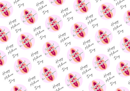Personalised A3 Birthday Wrapping Paper, Mothers Days, Ruined Vagina, Profanity Paper, Custom Gift Wrap, Customised Swearing Wrapping Paper.