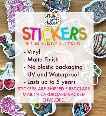 Moon Cactus | 3" Vinyl Sticker Decal | Waterproof  Weatherproof | Plants