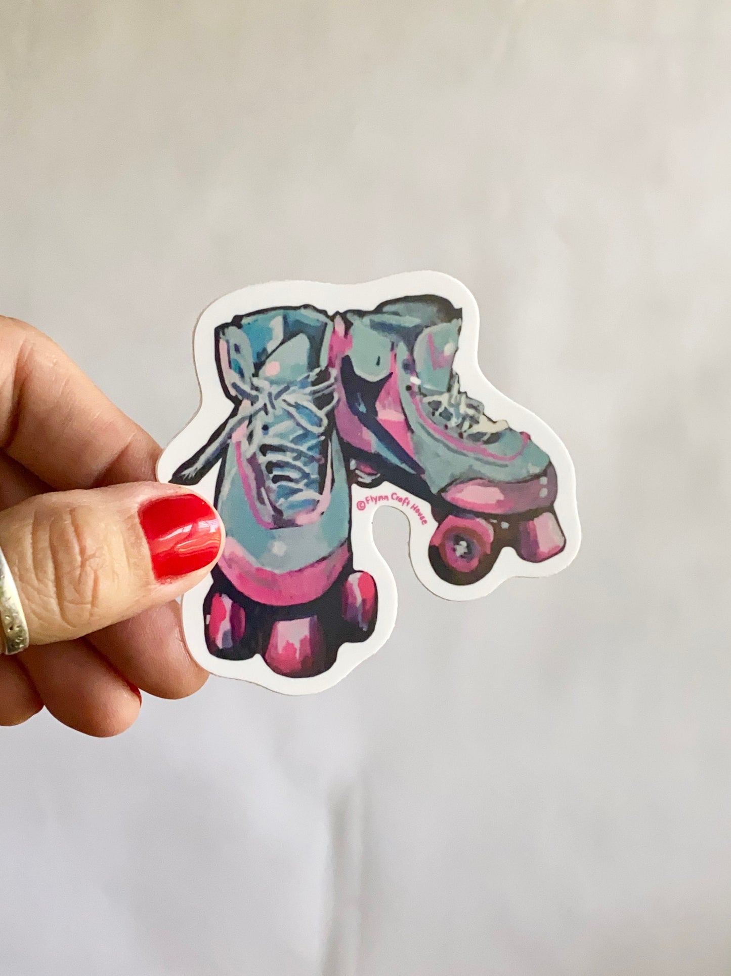 Roller Skates | 3" Glossy Vinyl Sticker Decal | Waterproof  Weatherproof | Skates Rollerskates Derby