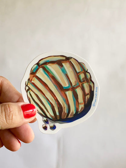 Concha Pan Dulce | 3" Vinyl Sticker Decal | Waterproof  Weatherproof | Mexican food Sweet Bread