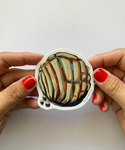 Concha Pan Dulce | 3" Vinyl Sticker Decal | Waterproof  Weatherproof | Mexican food Sweet Bread