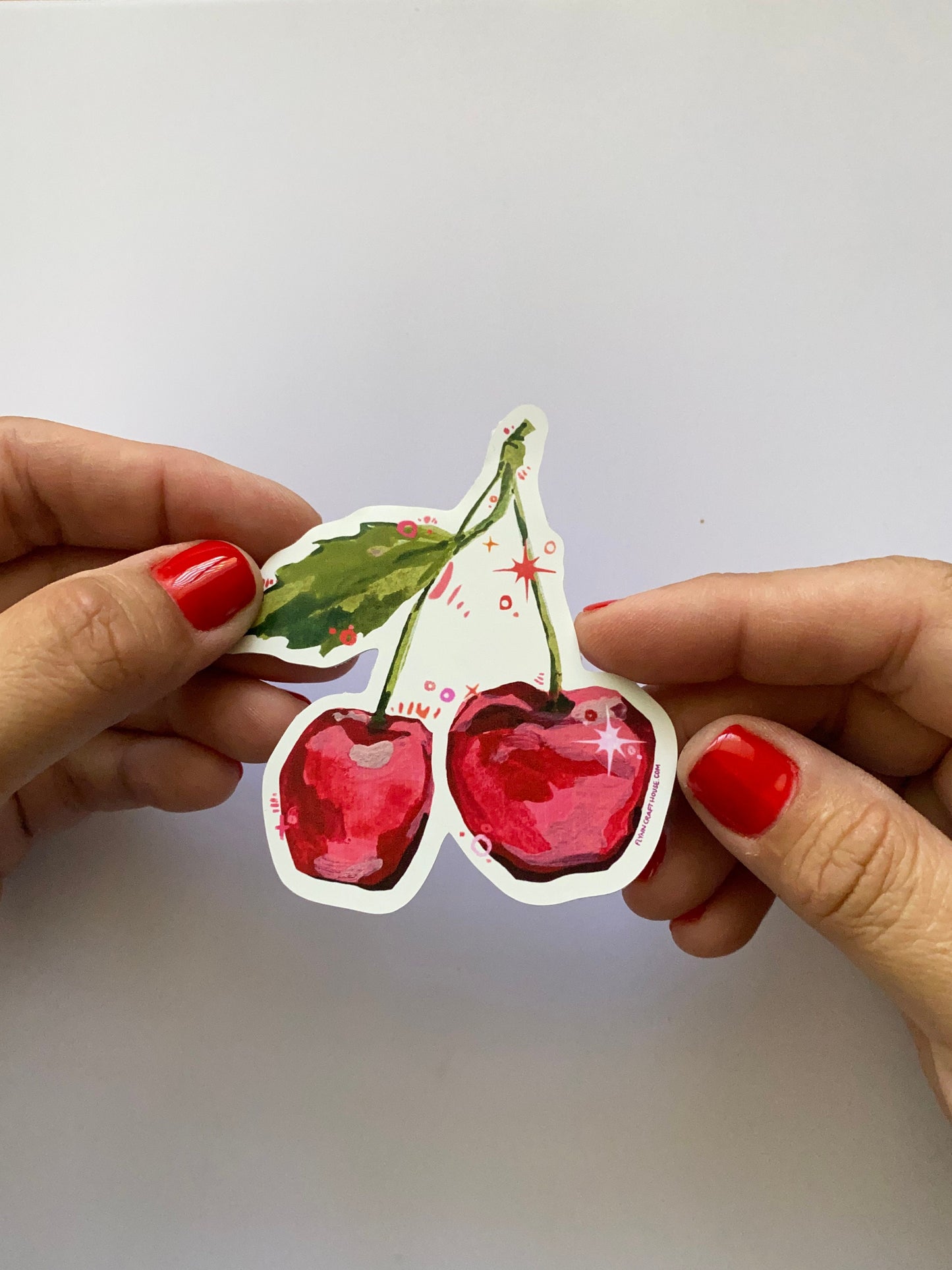 Cherry | 3" Vinyl Sticker Decal | Waterproof  Weatherproof | Cherries Cherry Fruit Summer