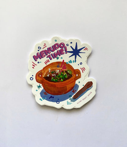 Menudo Time | 4" Vinyl Sticker Decal | Waterproof  Weatherproof | Mexican Menudo Latino Latinx