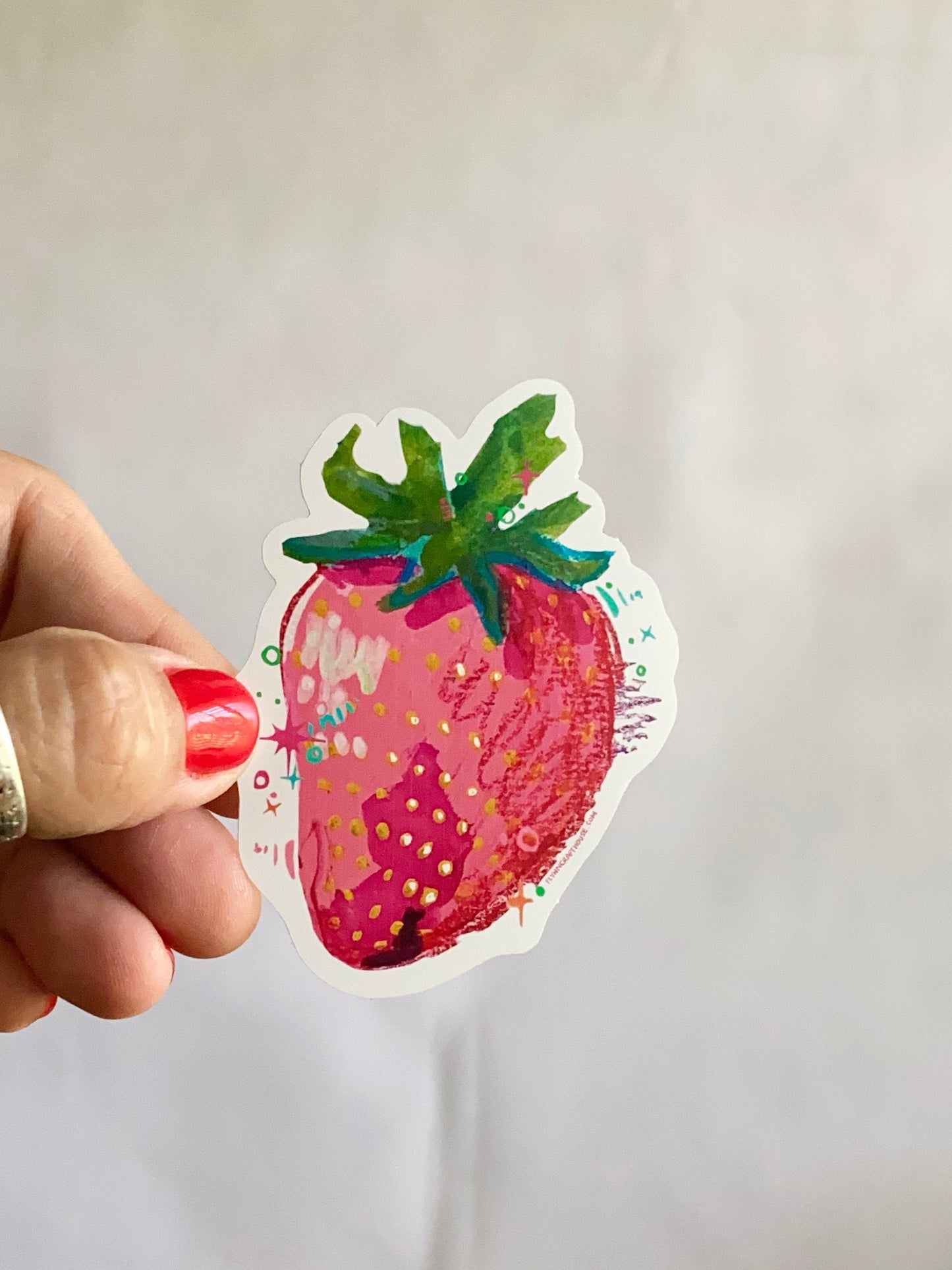 Strawberry | 3" Vinyl Sticker Decal | Waterproof  Weatherproof | Strawberry Berry Fruit Summer