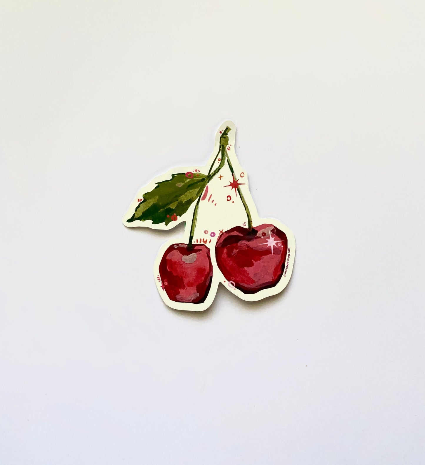 Cherry | 3" Vinyl Sticker Decal | Waterproof  Weatherproof | Cherries Cherry Fruit Summer
