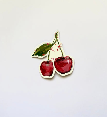 Cherry | 3" Vinyl Sticker Decal | Waterproof  Weatherproof | Cherries Cherry Fruit Summer