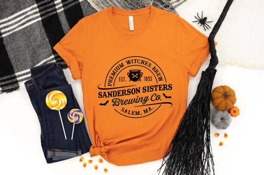 Hocus Pocus Shirt,Sanderson Sisters Witches Brewing Co Shirt, Halloween Party Shirt, Holiday Gift, Womens Halloween Shirt,Halloween Party