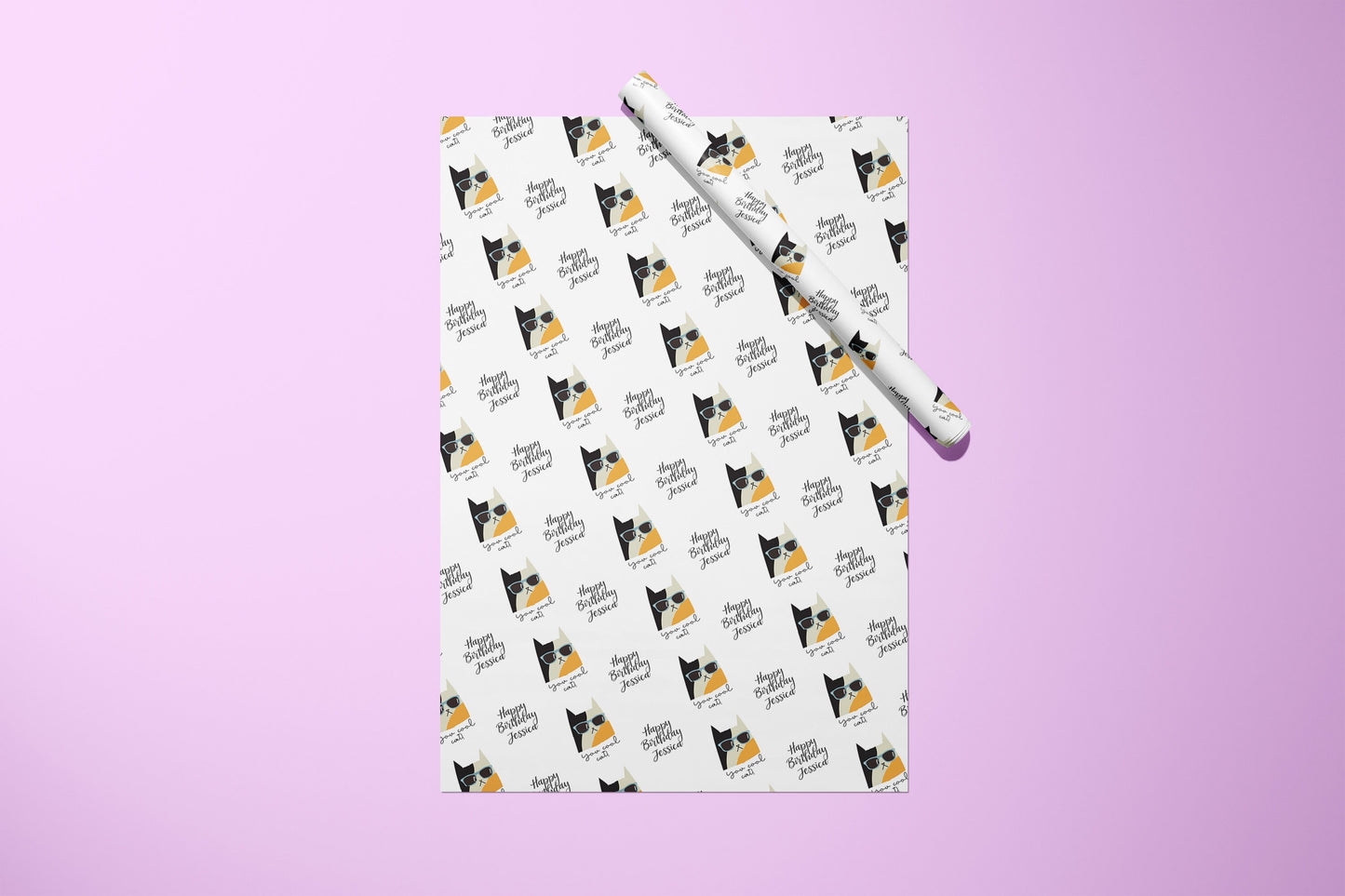 Personalised Gift Wrap, Wrapping Paper, Cats, Kittens, You Name, Customised, Birthday, Congratulations, Wedding, Party, Paper, Your Age