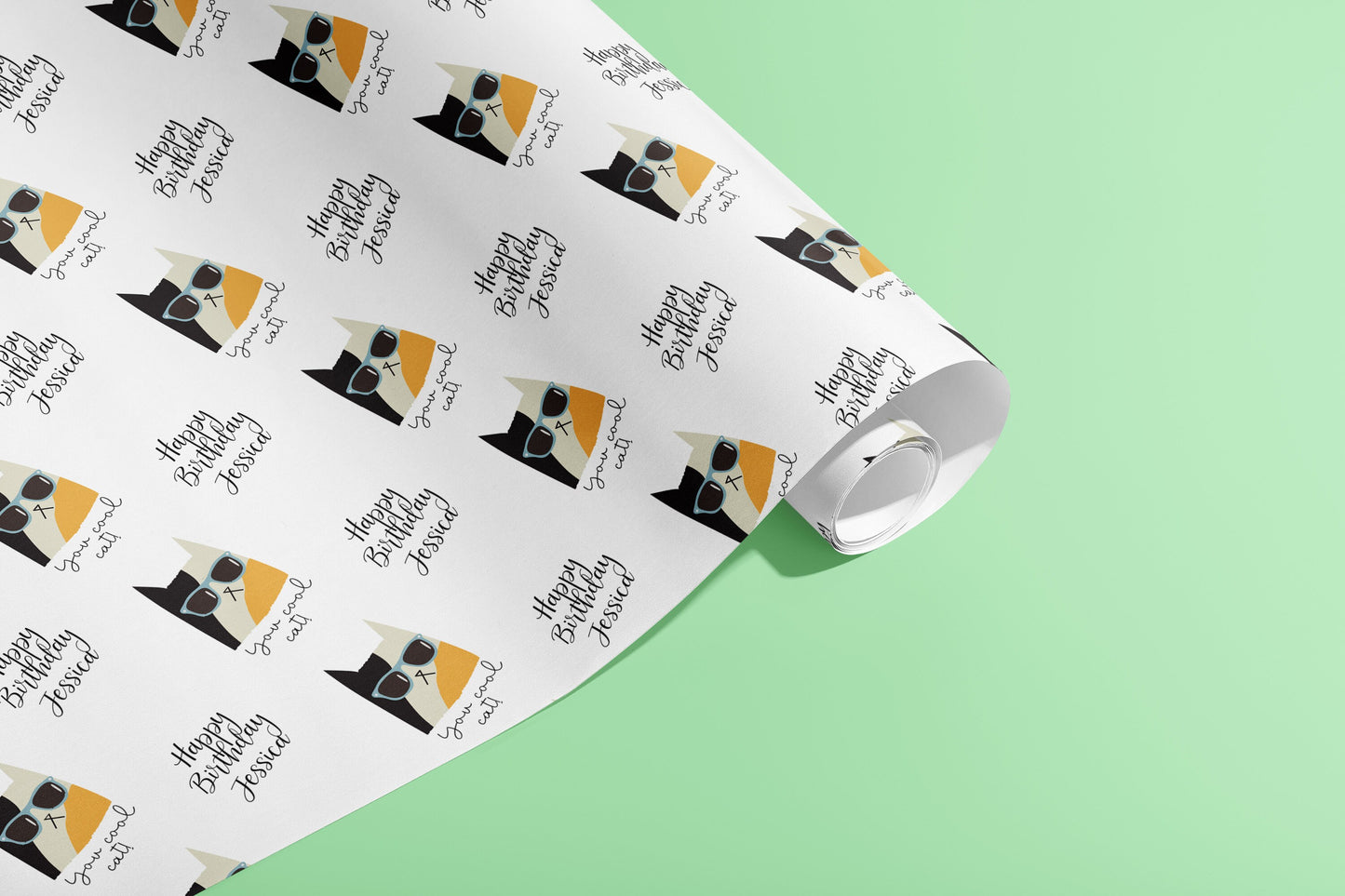 Personalised Gift Wrap, Wrapping Paper, Cats, Kittens, You Name, Customised, Birthday, Congratulations, Wedding, Party, Paper, Your Age