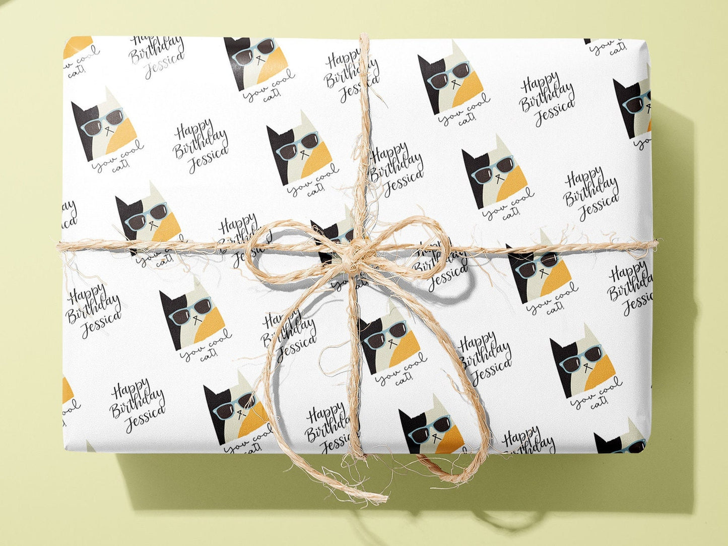 Personalised Gift Wrap, Wrapping Paper, Cats, Kittens, You Name, Customised, Birthday, Congratulations, Wedding, Party, Paper, Your Age