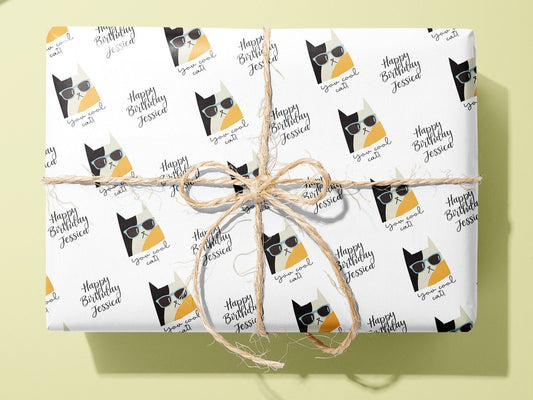Personalised Gift Wrap, Wrapping Paper, Cats, Kittens, You Name, Customised, Birthday, Congratulations, Wedding, Party, Paper, Your Age