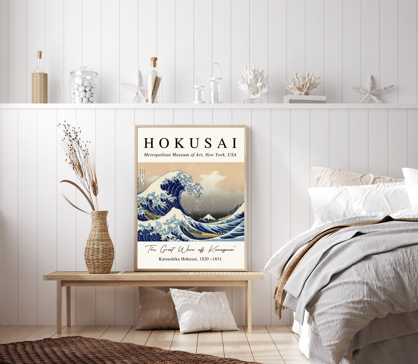 Katsushika Hokusai Poster, The Great Wave Poster,  Japanese Art,  Vintage Poster, Katsushika Hokusai print